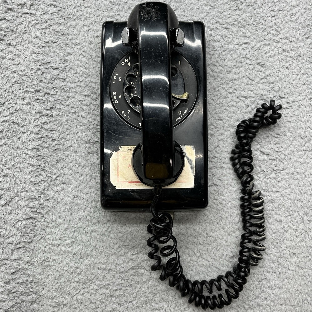 Western Electric‎ Rotary Wall Telephone G3 Black Phone Prop Vintage Made in USA